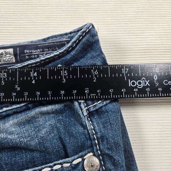 Miss Me Mid Rise Western Easy Boot Stretch Denim Jeans Women's Size 28 - Picture 4 of 9